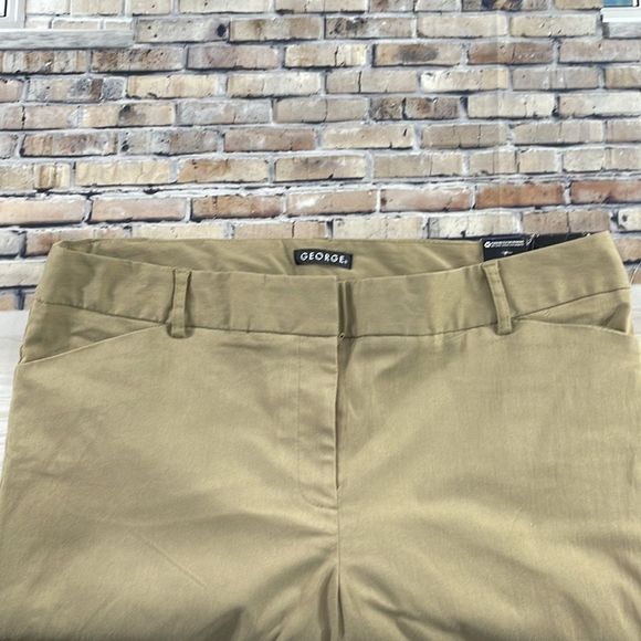 NWT Women’s George Khaki Rayon 2 Pocket Super Stretchy Classic Pants (14) GH18 - Picture 7 of 9